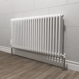 Nes Home 1145 X 600 mm Triple Column White Traditional Radiator