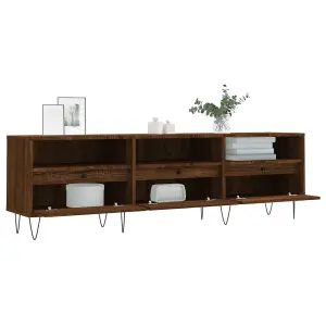 Berkfield TV Cabinet Brown Oak 150x30x44.5 cm Engineered Wood