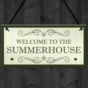 Welcome To The Summerhouse Sign Hanging Plaque New Home Gift Friendship Gift Home Decor