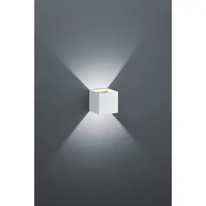 Luminosa Louis Modern Up & Down Wall Lamp White Matt 3000K - UK Stock