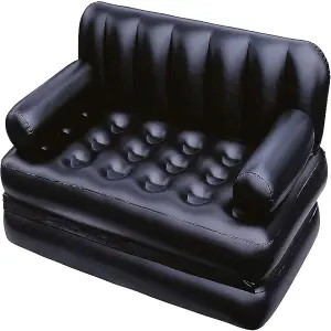 5 in 1 Inflatable Double Sofa Lounger Couch, Airbed, Mattress & Sofabed  Fast Setup