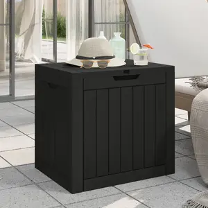 Berkfield Garden Storage Box Black 55.5x43x53 cm Polypropylene