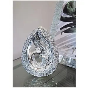 Crushed Diamond Like Double Teardrop Ornament