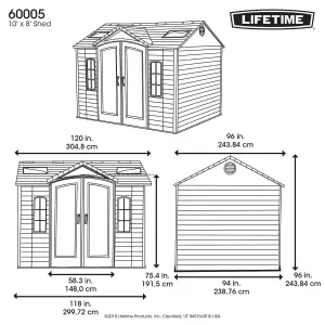 Lifetime 10 Ft. x 8 Ft. Outdoor Storage Shed