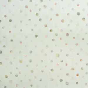 Galerie Great Kids Sage Smooth Glitter Watercolor Dots Wallpaper Roll