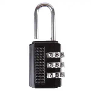 Blackspur - Zinc Alloy Combination Padlock - 3-Digit - Black