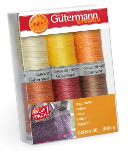 TSET COTTON 30 PK6 - Thread Set: Cotton No.30: 6 x 300m: 2 - Gutermann