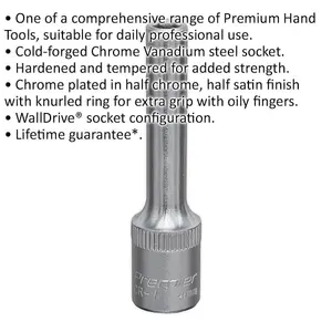 4mm Forged Steel Deep Drive Socket - Durable Chrome Vanadium Tool for Precision Work