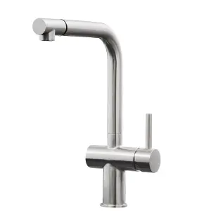 Liquida W15BN Single Lever Pull Out Spray Brushed Nickel Kitchen Mixer Tap