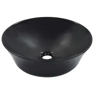 Berkfield Wash Basin 41x12.5 cm Ceramic Black