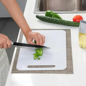 KAV Plastic Cutting Board Professional-Grade BPA-Free - 37cmx23cm Reversible Chopping Boards for Safe, Hygienic, Food Slicing