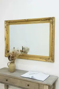 MirrorOutlet Buxton Gold Wall Mirror 108 x 78cm