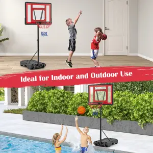 Costway Swimming Pool Basketball Hoop Adjustable Basketball Goal System