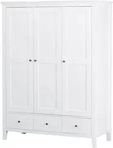 Dunelm Lynton Triple Wardrobe, Farmhouse, Lynton White