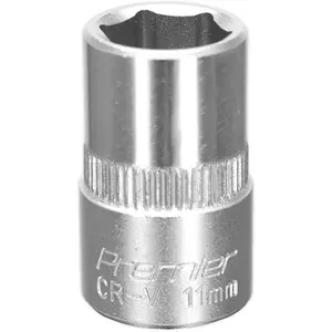 High-Quality 11mm Forged Steel Drive Socket - 3/8 Inch Square Drive