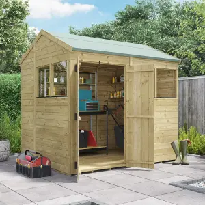 BillyOh Switch Tongue and Groove Apex Wooden Shed - 8x6 Windowed - 11mm Thickness