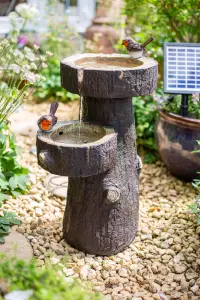 Easy Fountain Robin Springs Solar With Battery Backup Garden Feature incl LEDs - L 27 cm x W 38 cm x H 57 cm