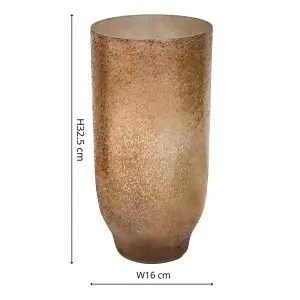 Opulent Metallic Gold Tall Vase H32.5Cm W16Cm