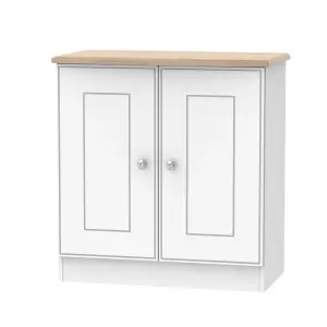 Albert 2 Door Cabinet in White Ash & Oak (Ready Assembled)