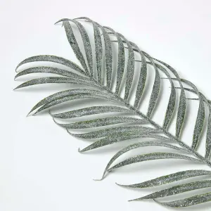 Homescapes Glitter Palm Leaf Single Stem