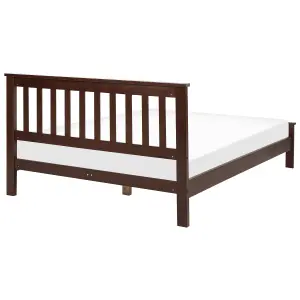 Wooden EU Double Size Bed Dark MAYENNE