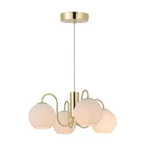 Nordlux Franca Indoor Pendant Light in Brass (Height) 19.5cm