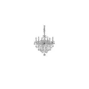 Luminosa Florian  6 Light Crystal Chandelier Chrome Finish, E14