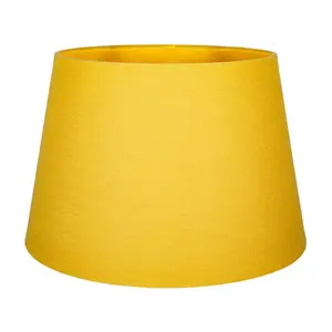 Traditional Linen Fabric Drum Shade for Pendant & Lampshade Yellow / 22cm H x 35cm W x 35cm D