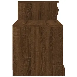 Berkfield Shoe Cabinet Brown Oak 100x42x60 cm Engineered Wood