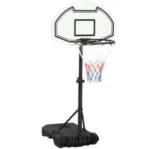 HOMCOM Basketball Stand and 94-123cm Height Adjustable Hoo For Pool Side