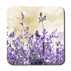 Square 6 Piece Coaster Set (Set of 6) Violet