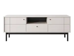 Luxurious Japandi TV Cabinet H570mm W1530mm D390mm in Cashmere - Refined Media Sanctuary