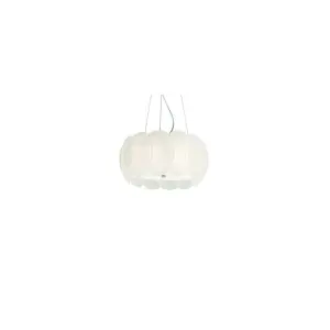 Luminosa Ovalino  5 Light  Small Ceiling Pendant White, E27