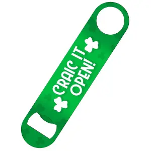 Grindstore Craic It Open Bar Blade Bottle Opener Green (One Size)