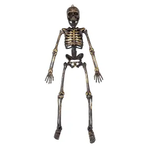 Hanging Skeleton Decoration Halloween Party, Trick or Treat  Gold