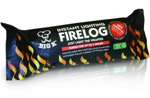 Big K Products Individually Wrapped, High Heat Instant Light Fire Log LGW10-BQ-5PK, 5 x 1kg, 2 Hour Burn Time Fire Log