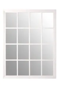 Interiors by Premier Hawthorne Antique White Flat Wood Wall Mirror