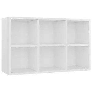 Gardinier Book Cabinet 66 x 30 x 98 cm Engineered Wood High Gloss White