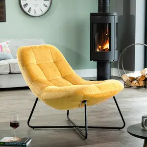 Merced Fabric Accent Chair - Mustard