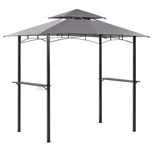 Beliani Traditional Gazebo Grey NARO