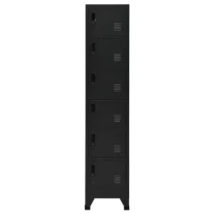 Berkfield Locker Cabinet Black 38x40x180 cm Steel