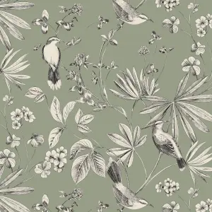 GoodHome Osum Sage Nature Textured Wallpaper