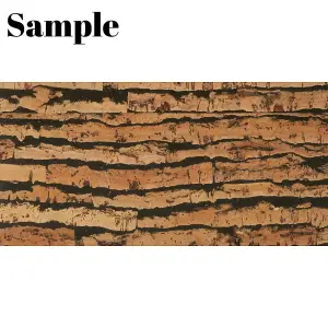 Sample: Beautiful Cork Wall Panels - Tigre - 1 Stripe - 30cm x 5cm (11.81in x 1.96in)