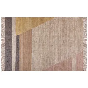 Jute Area Rug 160 x 230 cm Brown SAMLAR