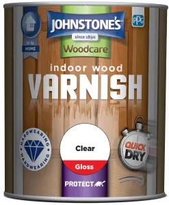 Johnstone's Indoor Clear Varnish Gloss - 750ml