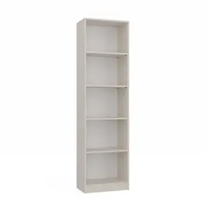 Albee Bookcase Cashmere / (5 Shelves) 182 cm H x 80 cm W x 32 cm D