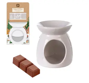 Christmas Wax Melts & Burner Set Happy Holidays Gingerbread Scented Wax