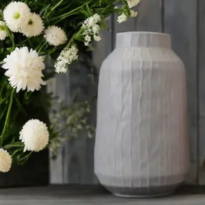 The Satchville Gift Company Large Glazed Pastel Grey Vase