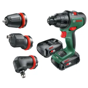 Bosch 3 attachment 18V Li-ion Cordless Combi drill (2 x 2.5Ah) - Advanced Impact 18