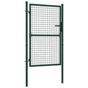 Berkfield Fence Gate Steel 100x125 cm Green